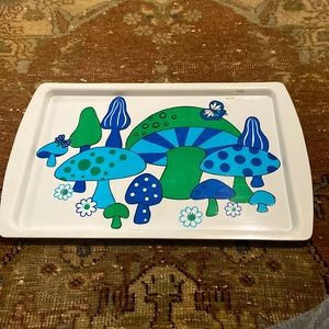 Vintage plastic mushroom tray
